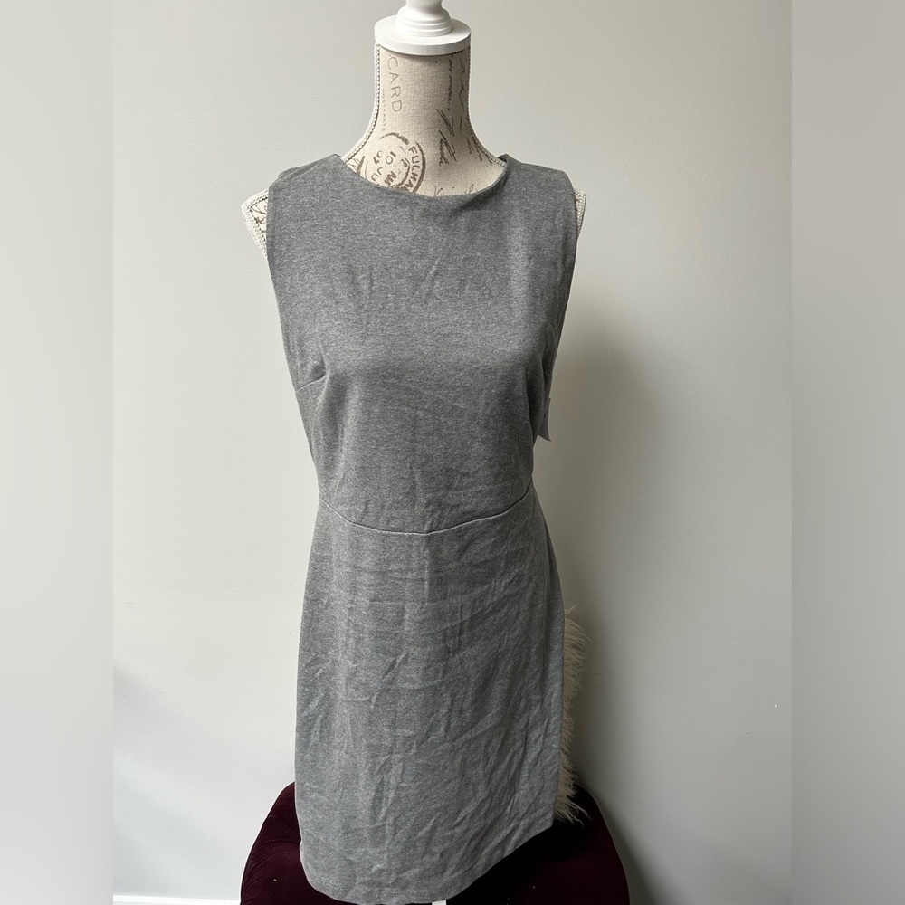 Knit grey shift dress